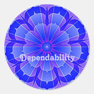 Betrouwbaarheid (virtueel sticker) ronde sticker