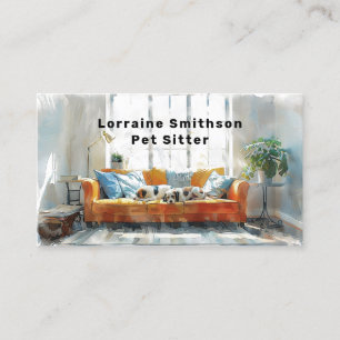 Betrouwbare DOG Sitter Care Schattige en Kawaii Bu Visitekaartje