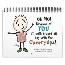 Betrouwbare, gelukkige aanmoediging, Cartoon Stick