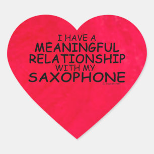 Betrouwbare relatie saxofone Heart Sticker