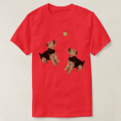 Betsi Welsh Terrier-kerstontwerp T-shirt (Design voorkant)