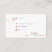 Betsi's Bows Visitekaartje (Achterkant)