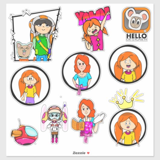 Betsy Blue Sticker set 2 (Vel)