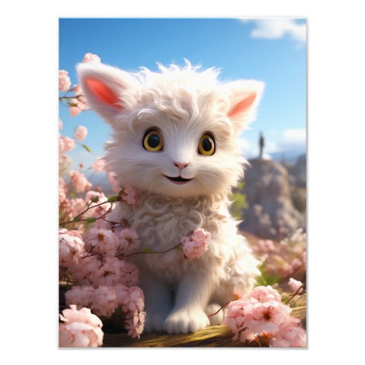 Betsy - De knuffel baby geit Foto Afdruk (Voorkant)