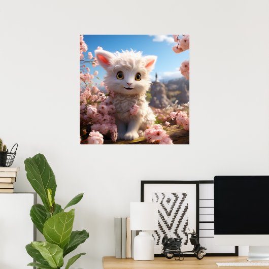 Betsy - De knuffel baby geit Poster (Thuiskantoor)