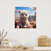 Betsy - De knuffel baby geit Poster (Keuken)