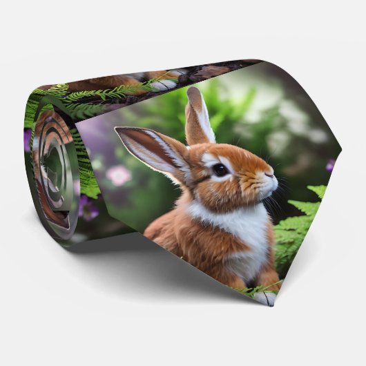 Betsy Le Lapin Brown Et Blanc, Cravate (Roulé)