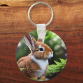 Betsy le lapin brun et blanc, porte-clés (Verso)