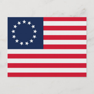 Betsy Ross 13 sterren Amerikaanse vlag Briefkaart