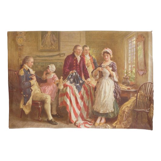 Betsy Ross, 1777 (Amerikaanse geschiedenis) (Veren Kussensloop (Voorkant)