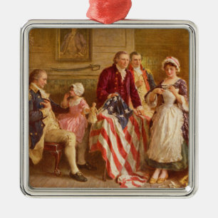 Betsy Ross, 1777 (Amerikaanse geschiedenis) (Veren Metalen Ornament