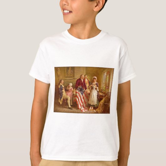 Betsy Ross 1777, ingediend door Jean Leon Gerome F T-shirt (Voorkant)
