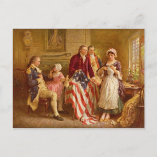 Betsy Ross 1777 van Jean Leon Gerome Ferris Briefkaart