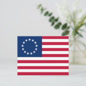 Betsy Ross American Flag Briefkaart (Staand voorkant)