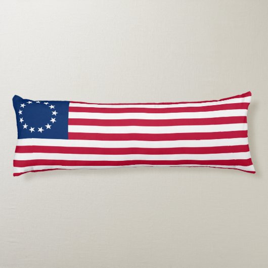 Betsy Ross American Flag Lichaamskussen (Achterkant)