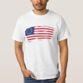 Betsy Ross American Flag | Patriottisch 1776 T-shirt (Voorkant)