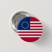 Betsy Ross American Flag Ronde Button 3,2 Cm (Voorkant /achterkant)