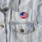 Betsy Ross American Flag Ronde Button 3,2 Cm (In situ)