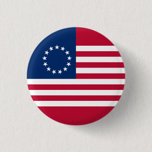 Betsy Ross American Flag Ronde Button 3,2 Cm