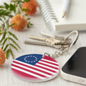 Betsy Ross American Flag Sleutelhanger (Voorkant Rechts)