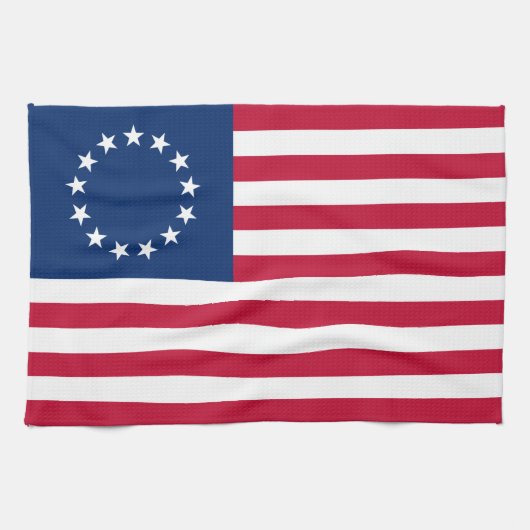 Betsy Ross American Flag Theedoek (Horizontaal)
