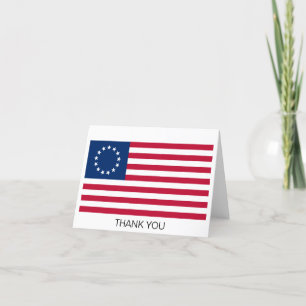 Betsy Ross Amerikaanse vlag Bedankkaart