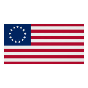 Betsy Ross Amerikaanse vlag Perfect Poster