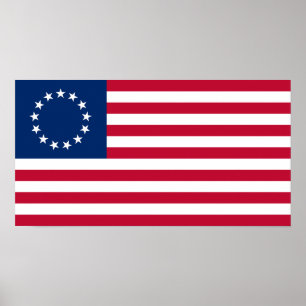 Betsy Ross Amerikaanse vlag Poster