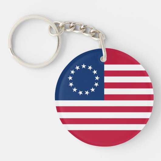 Betsy Ross Amerikaanse vlag Sleutelhanger (Voorkant)
