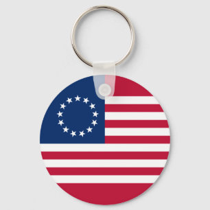 Betsy Ross Amerikaanse vlag Sleutelhanger