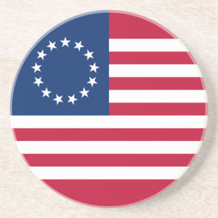 Betsy Ross Amerikaanse vlag Zandsteen Onderzetter