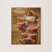 Betsy Ross coudre le puzzle du drapeau américain (Vertical)