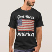 Betsy Ross Drapeau dieu bénisse America T-Shirt (Devant)