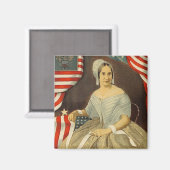 Betsy Ross First American Flag  Portret US Magneet (Voorkant / Achterkant)
