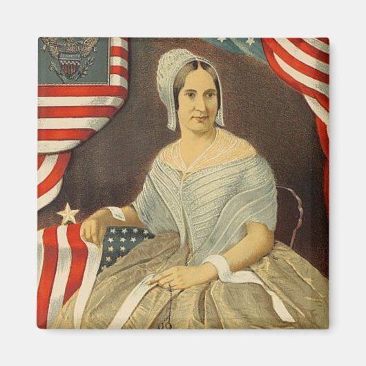 Betsy Ross First American Flag  Portret US Magneet (Voorkant)