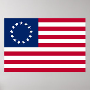 Betsy Ross Flag American Flag Poster Print