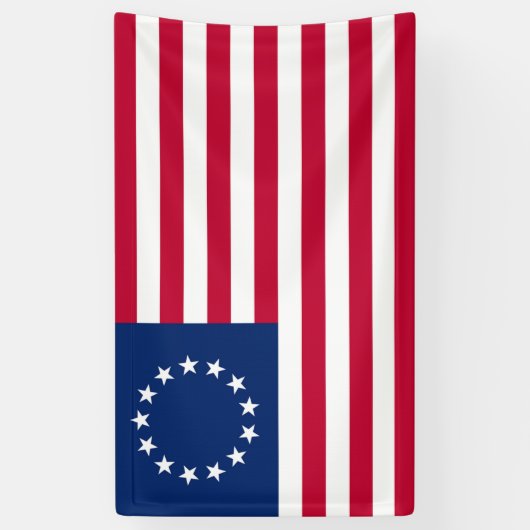 Betsy Ross Flag - Amerikaanse vlag Spandoek (Verticaal)