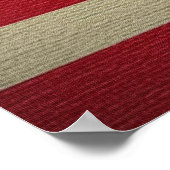 Betsy Ross Flag Canvased Antiqued Poster (Hoek)