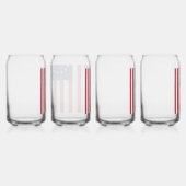 Betsy Ross Flag Design Drinkware Set Blikvorm Glas (Rechts)