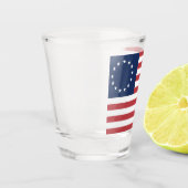 Betsy Ross Flag Design Geschoten glas (Links)