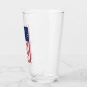 Betsy Ross Flag Design Glass Cup Glas (Links)