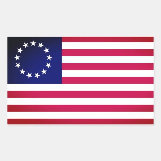 Betsy Ross Flag Rechthoekige Sticker (Voorkant)
