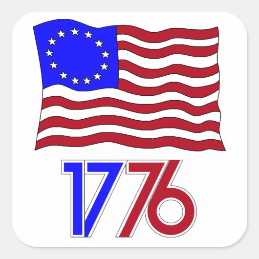 Betsy Ross Flag Sticker (Voorkant)