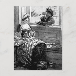 Betsy Ross maakt het eerste Afbeelding flag_War Briefkaart