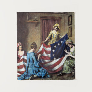 Betsy Ross naait de Amerikaanse vlag Wandkleed