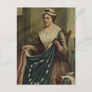 Betsy Ross naait de eerste Amerikaanse vlag Briefkaart