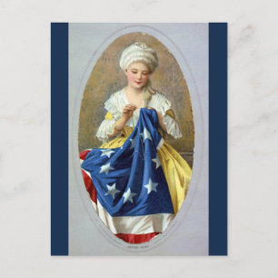 Betsy Ross naait de eerste Amerikaanse vlag Briefkaart