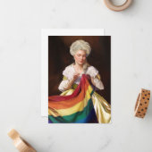 Betsy Ross naait de Pride vlag Notitiekaartje (Voorkant / Achterkant in situ)