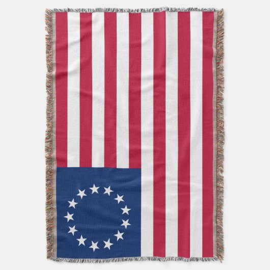 Betsy Ross United States Flag Circa 1777 Deken (Voorkant Verticaal)