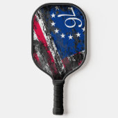 Betsy Ross Vlag 1776 Patriottische 4e juli Pickleball Paddle (Achterkant)
